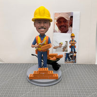 Custom Construction Worker Bobbleheads.