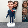 Custom Anniversary Couple Bobblehead Free Shipping, Personalized Lover Statues, Personalized Couples Figurines For Wedding - Get Bobble Head