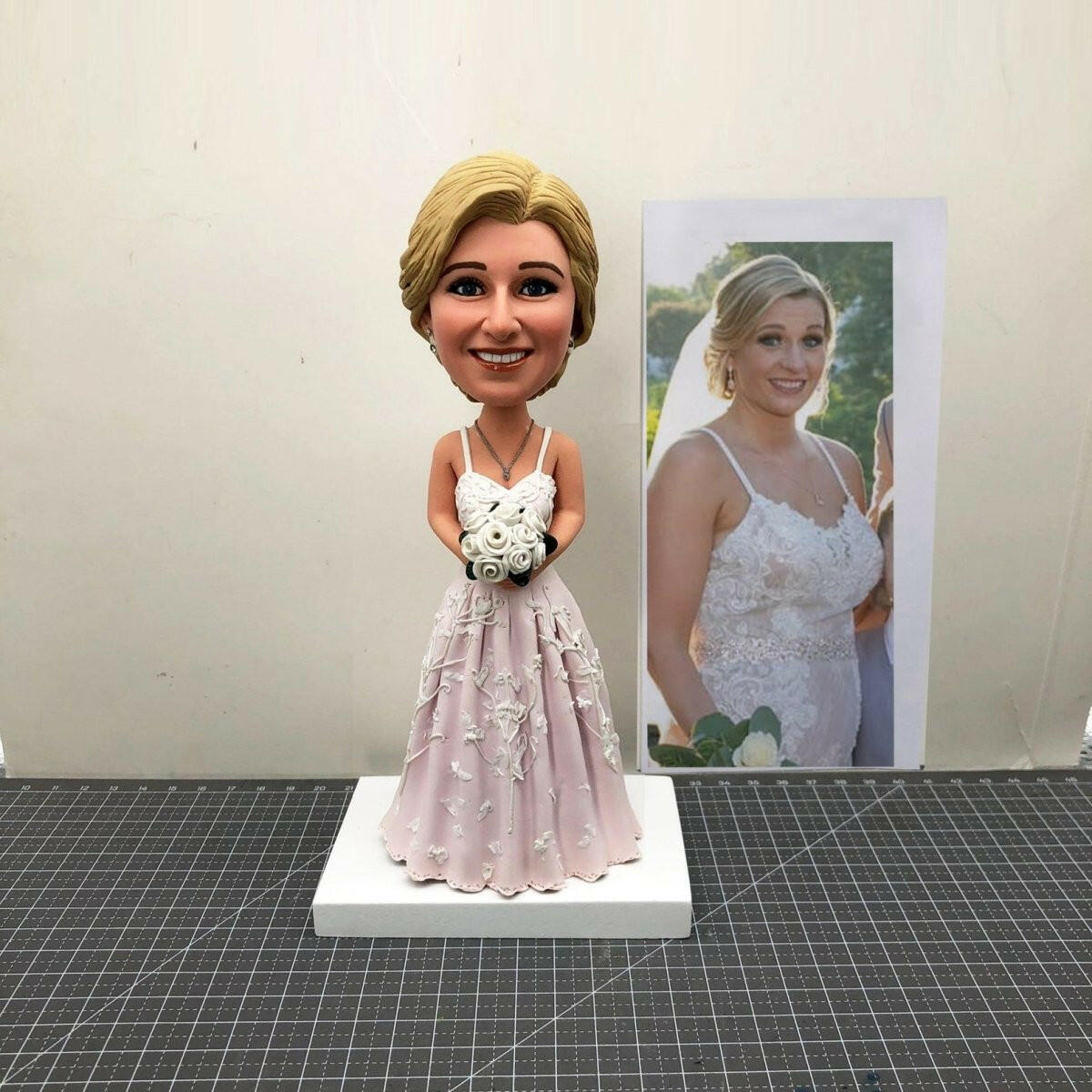 Custom Bride Bobbleheads | Personalized Wedding & Birthday Cake Toppers ...